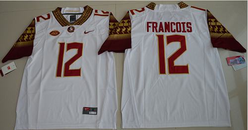 Seminoles #12 Deondre Francois White Limited Stitched NCAA Jersey