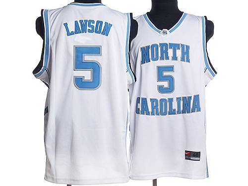 North Carolina #5 Ty Lawson White Stitched NCAA Jersey