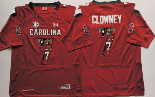 Fighting Gamecocks #7 Jadeveon Clowney Red Player Fashion Stitched NCAA Jersey