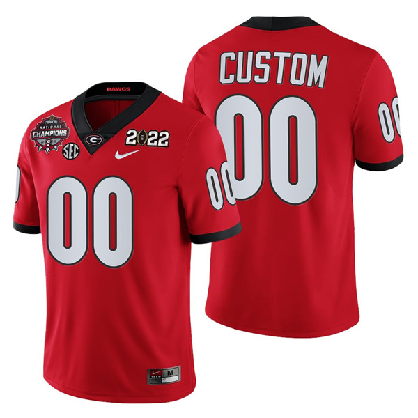 Men’s Georgia Bulldogs ACTIVE PLAYER Custom 2021/22 CFP National Champions Red College Football Stitched Jersey
