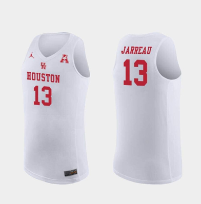 Cougars #13 DeJon Jarreau White Stitched NCAA Jersey