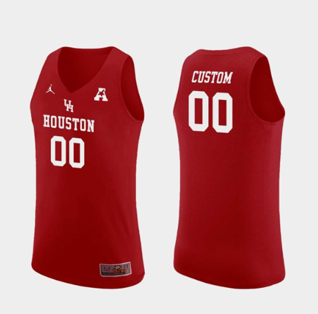 Cougars ACTIVE PLAYER Custom Red Stitched NCAA Jersey