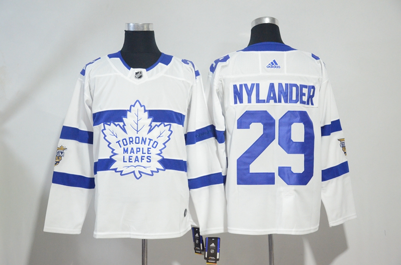 Men's Adidas Toronto Maple Leafs #29 William Nylander White 2018 NHL Stadium Series Stitched Jersey