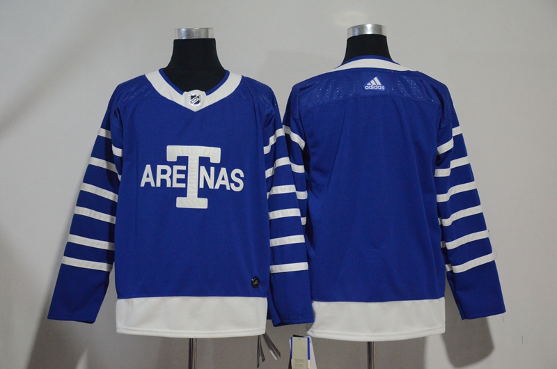 Men's Toronto Maple Leafs Blue 1918 Arenas Throwback Stitched NHL Jersey