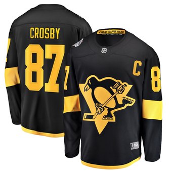 Men's Pittsburgh Penguins #87 Sidney Crosby Black 2019 NHL Stadium Series Stitched Jersey