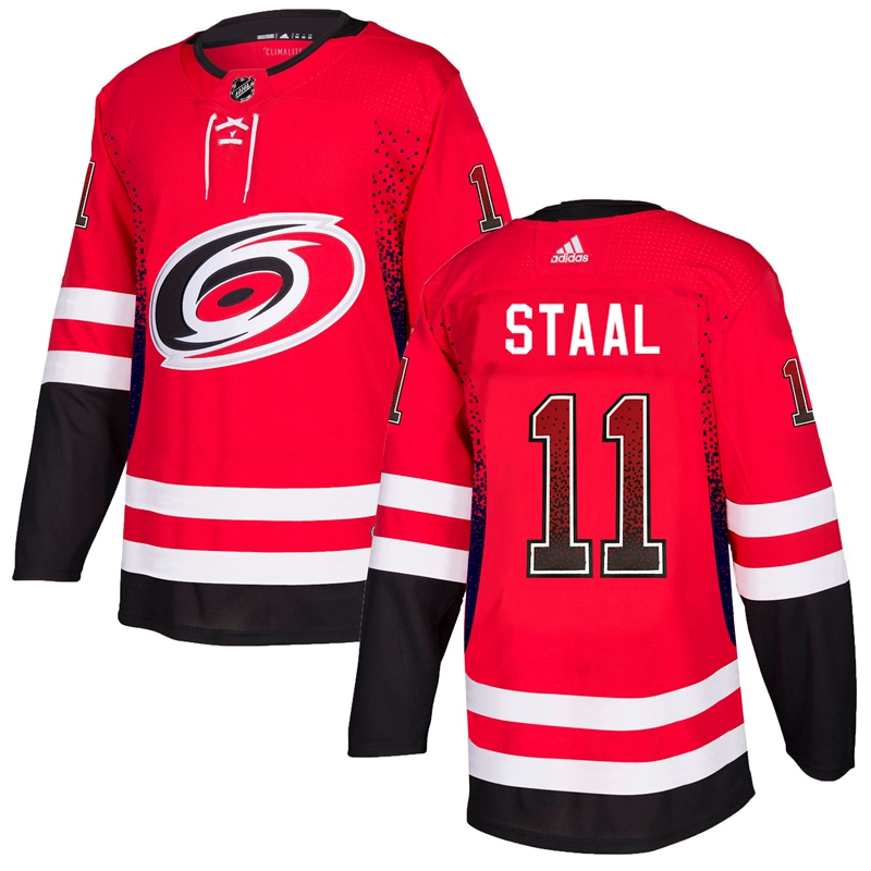 Men's Carolina Hurricanes #11 Jordan Staal Red Drift Fashion Stitched NHL Jersey