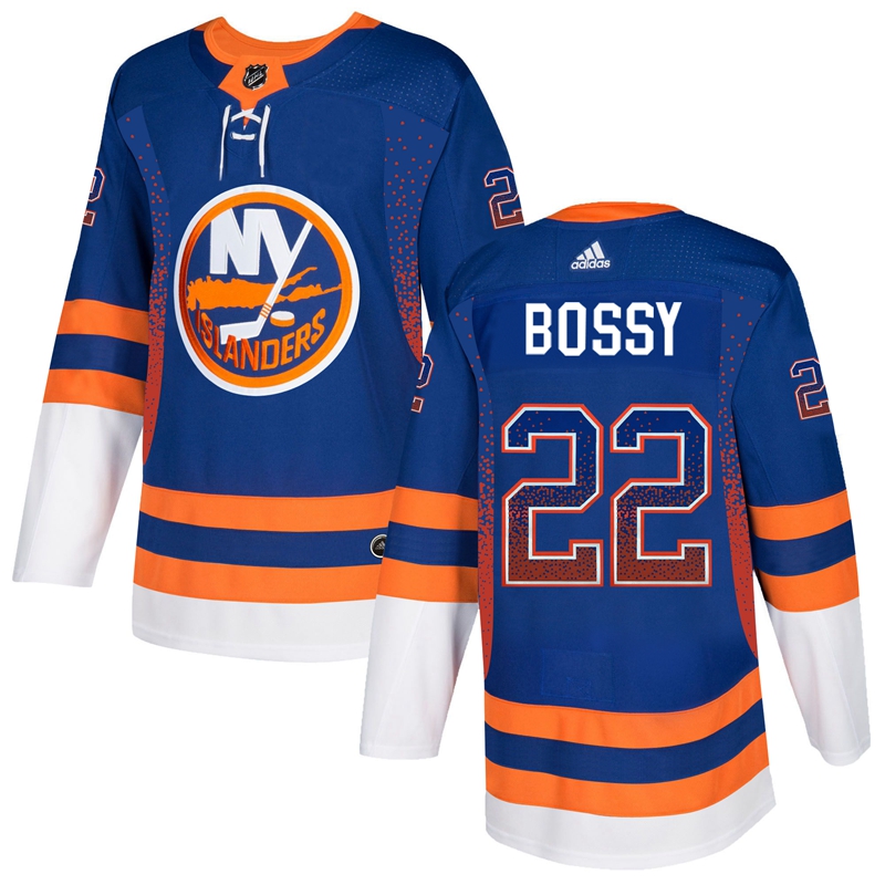 Men's New York Islanders #22 Mike Bossy Royal Blue Drift Fashion Stitched NHL Jersey