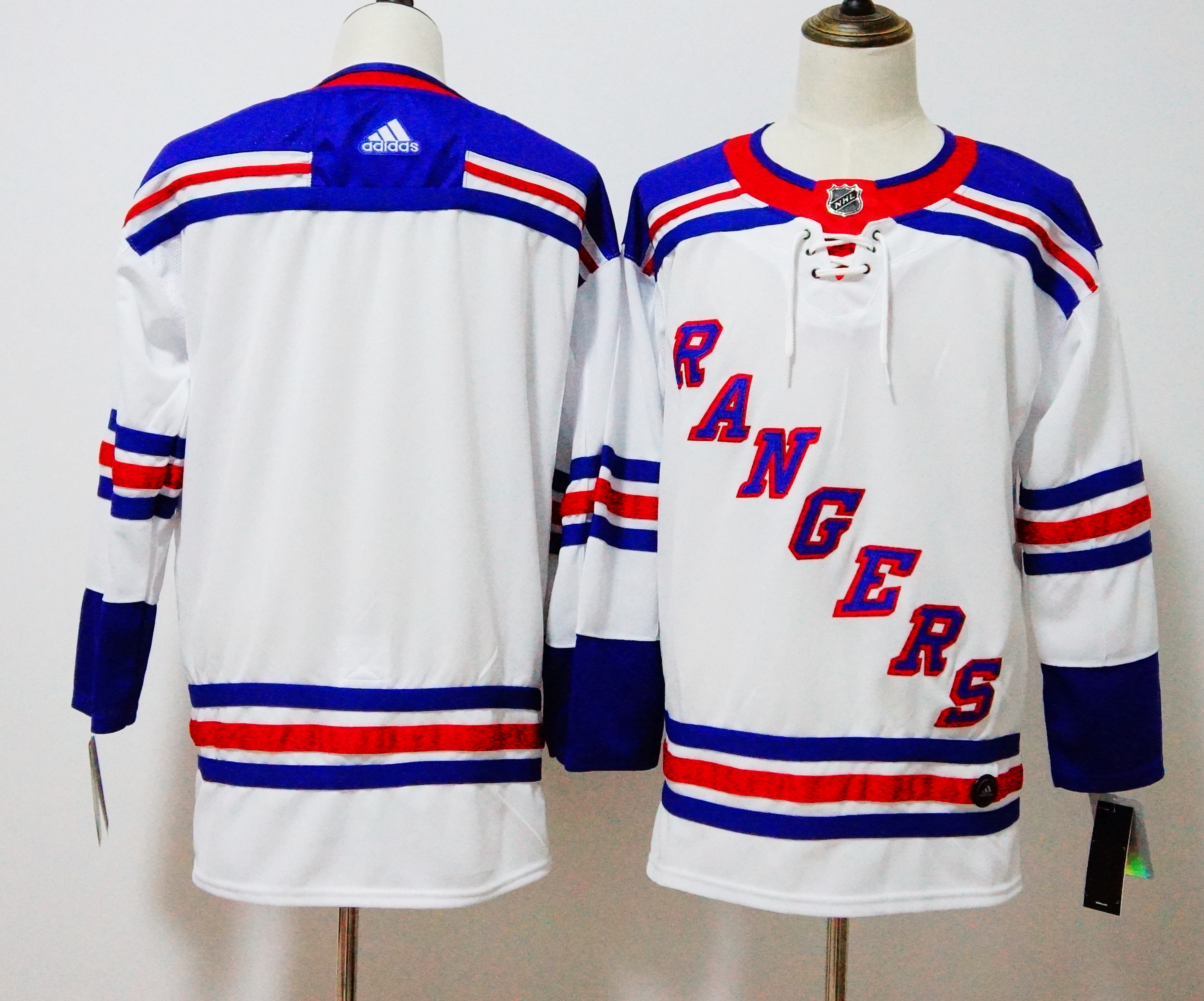 Men's Adidas New York Rangers White Stitched NHL Jersey