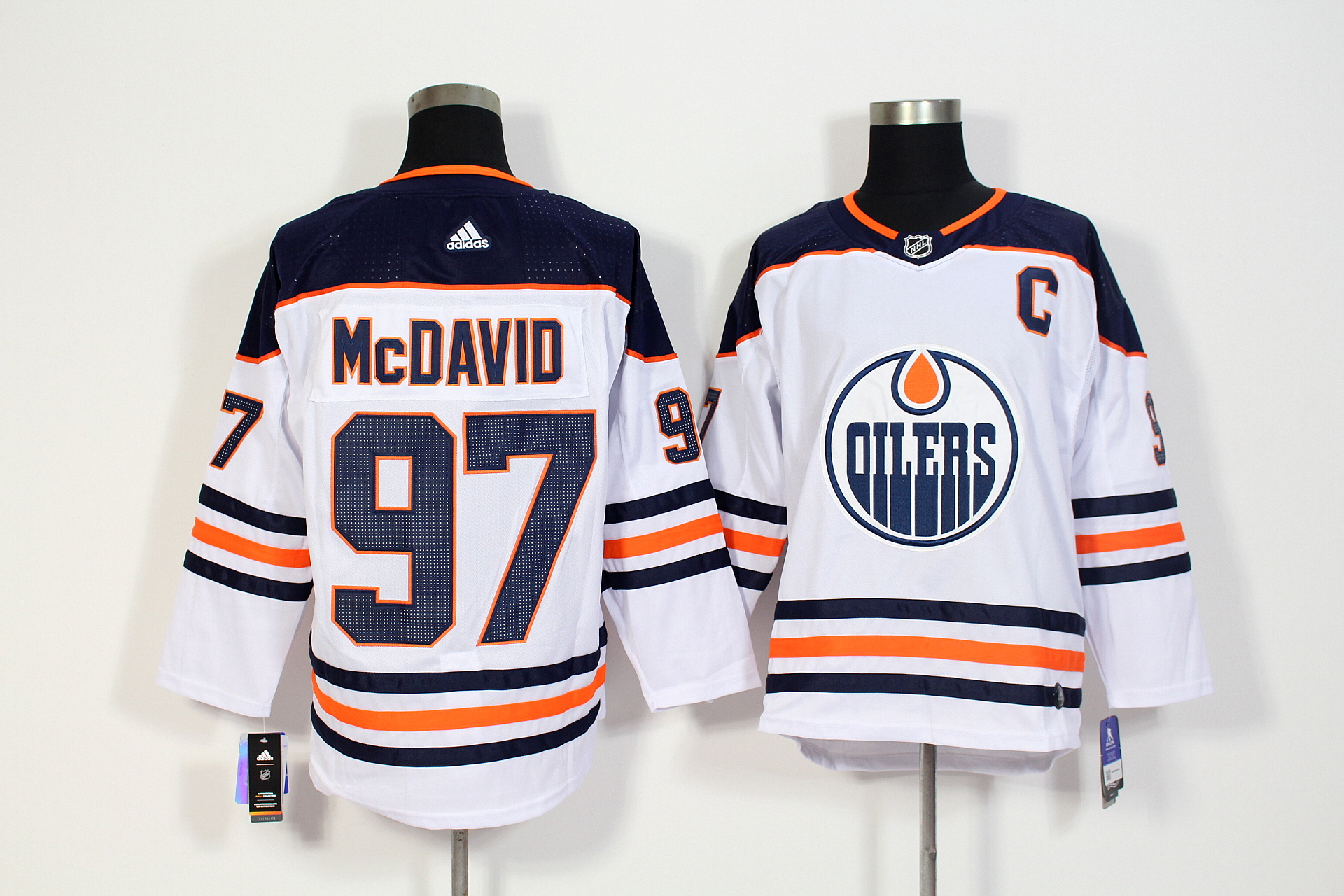 Men's Adidas Edmonton Oilers #97 Connor McDavid White Stitched NHL Jersey