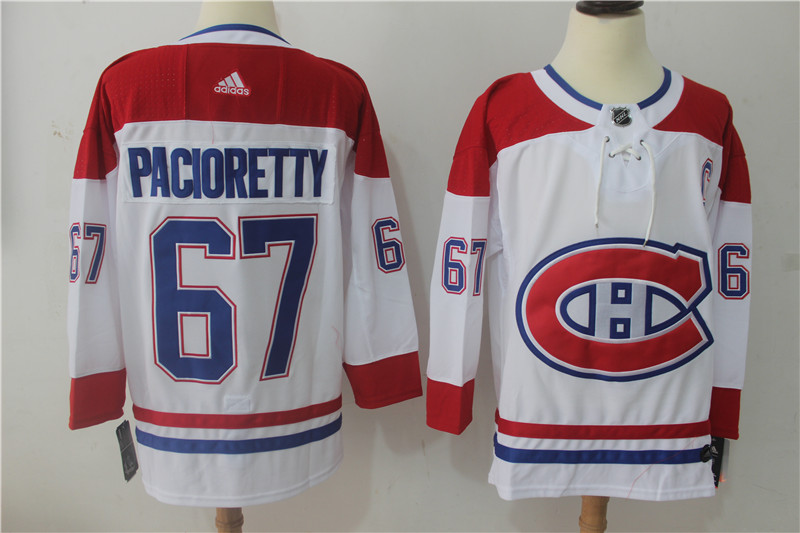 Men's Adidas Montreal Canadiens #67 Max Pacioretty White Stitched NHL Jersey