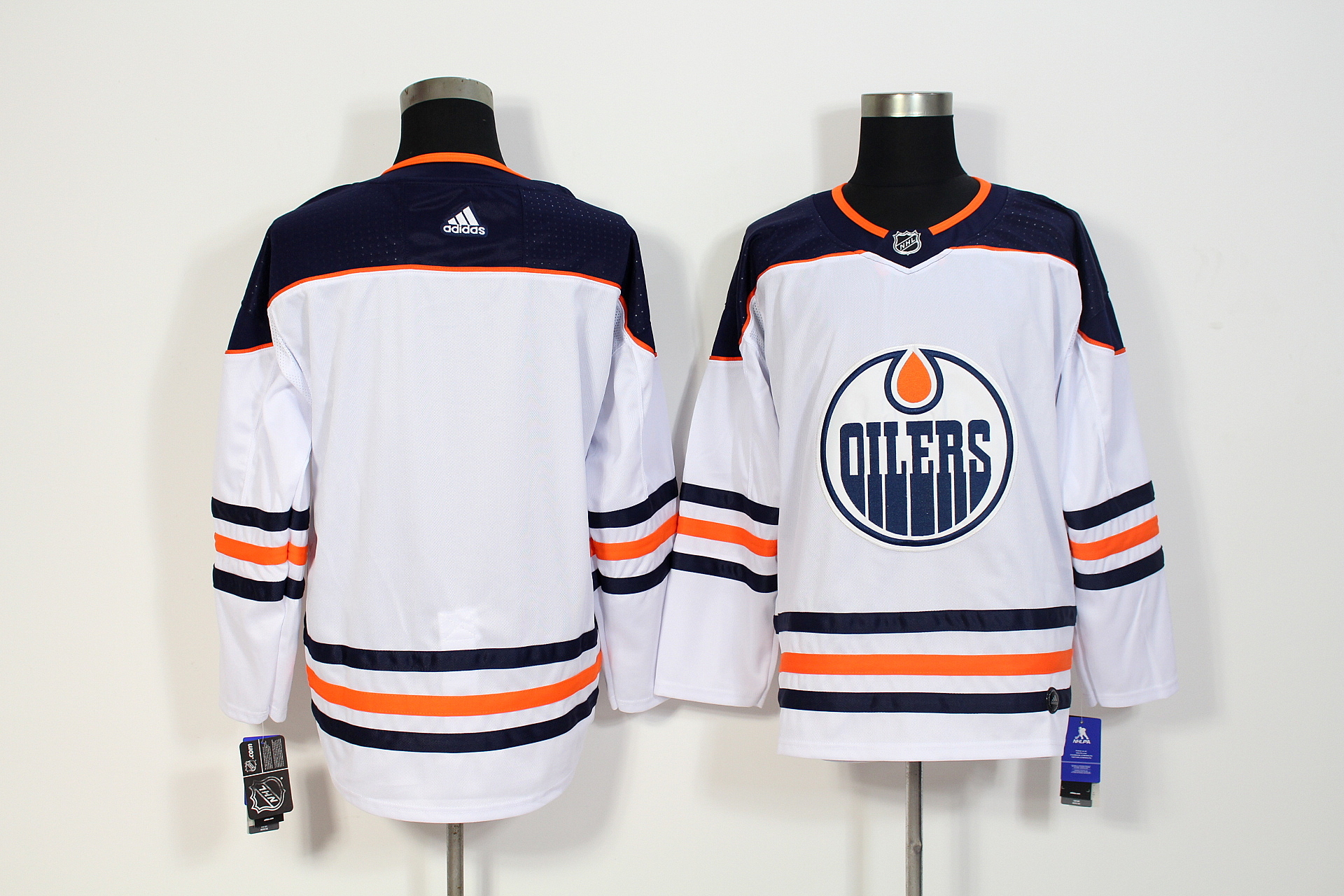 Men's Adidas Edmonton Oilers White Stitched NHL Jersey