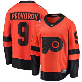 Men's Philadelphia Flyers #9 Ivan Provorov Orange 2019 NHL Stadium Series Stitched Jersey