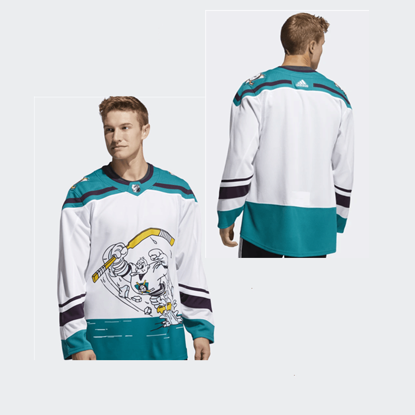 Men's Anaheim Ducks Blank White Reverse Retro Stitched NHL Jersey