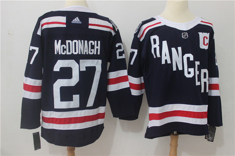 Men's Adidas New York Rangers #27 Ryan McDonagh Navy 2018 Winter Classic Authentic Stitched NHL Jersey