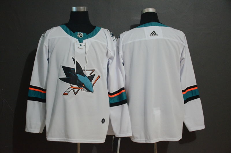 Men's Adidas San Jose Sharks White Stitched NHL Jersey