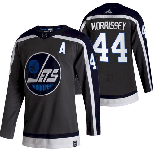 Men's Winnipeg Jets #44 Josh Morrissey 2021 Grey Reverse Retro Stitched Jersey