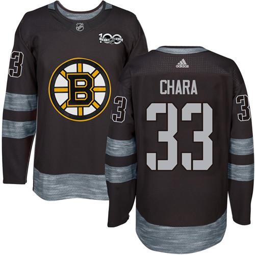 Bruins #33 Zdeno Chara Black 1917-2017 100th Anniversary Stitched NHL Jersey