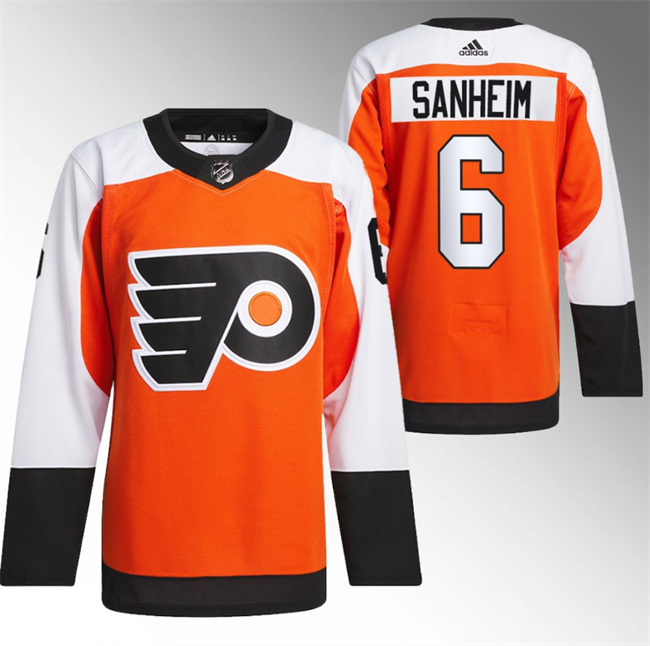 Men's Philadelphia Flyers #6 Travis Sanheim 2023/24 Orange Stitched Jersey