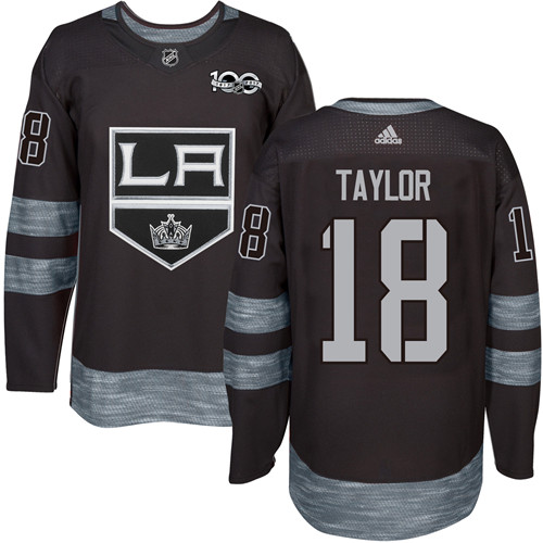 Kings #18 Dave Taylor Black 1917-2017 100th Anniversary Stitched NHL Jersey
