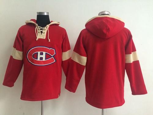 Montreal Canadiens Blank Red Pullover NHL Hoodie