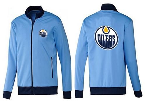 NHL Edmonton Oilers Zip Jackets Light Blue