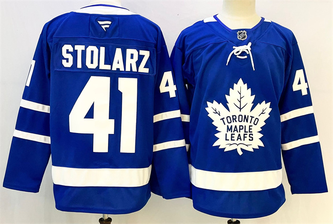 Men's Toronto Maple Leafs #41 Anthony Stolarz Blue 2024-25 Stitched Hockey Jersey