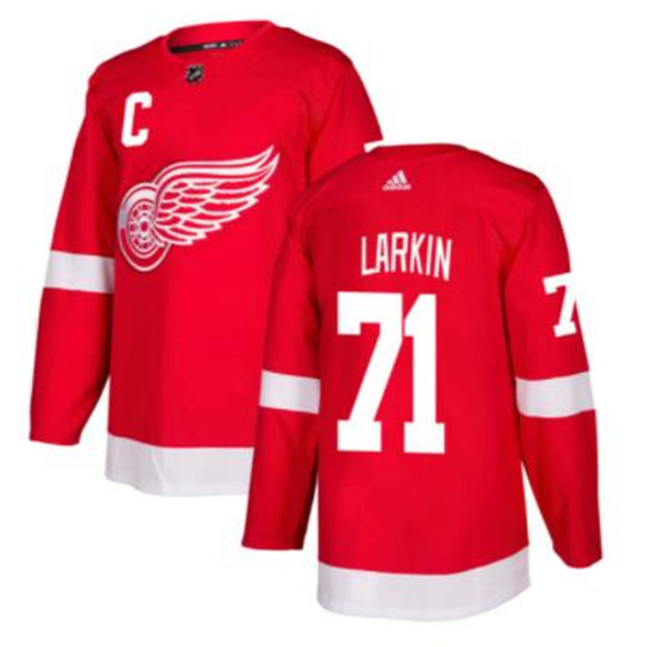 Men's Detroit Red Wings #71 Dylan Larkin Red Stitched NHL Jersey