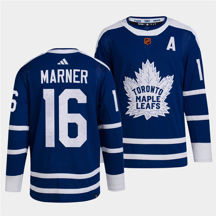 Men's Toronto Maple Leafs #16 Mitch Marner Blue 2022-23 Reverse Retro Stitched Jersey
