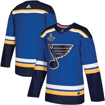 Men's St. Louis Blues Blue Fashion 2019 Stanley Cup Champions Stitched NHL Jersey