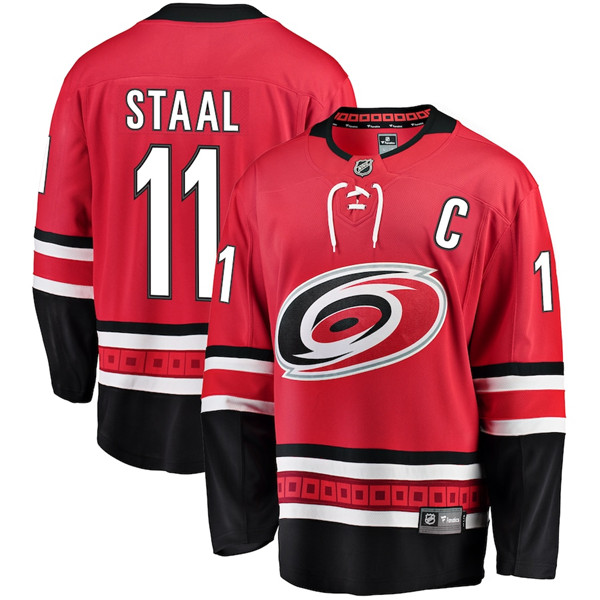 Men's Adidas Carolina Hurricanes #11 Jordan Staal Red Stitched NHL Jersey