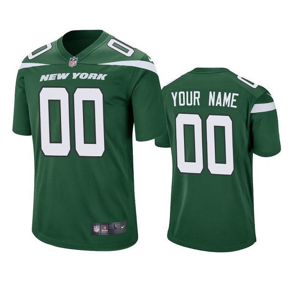 Men's New York Jets ACTIVE PLAYER Custom Green Vapor Untouchable Limited Stitched Jersey