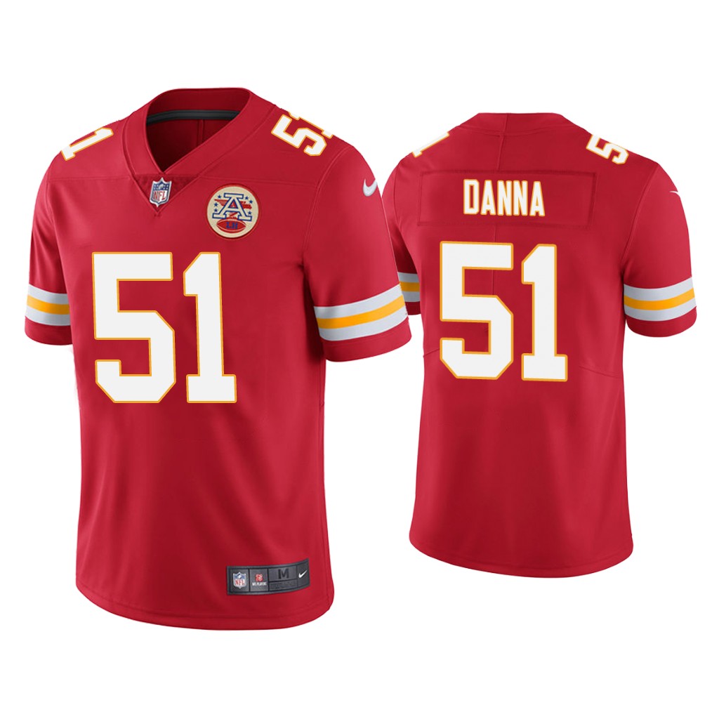 Men's Kansas City Chiefs #51 Michael Danna Red Vapor Untouchable Limited Stitched Jersey
