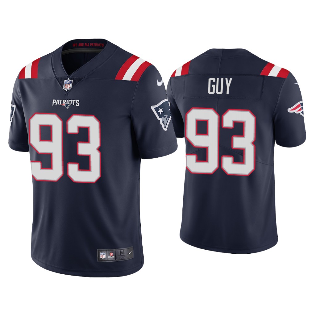 Men's New England Patriots #93 Lawrence Guy 2020 Navy Vapor Untouchable Limited Stitched NFL Jersey