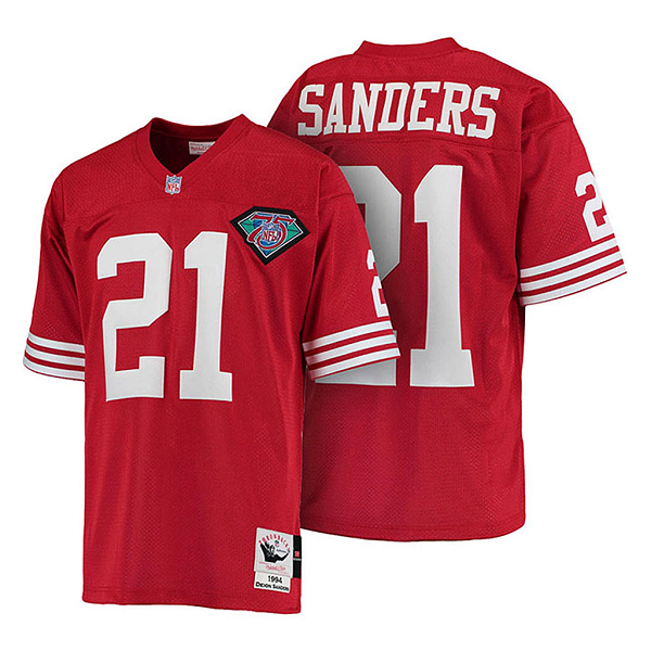 Men's San Francisco 49ers Custom Scarlet 1994 Throwback Player Stitched Jersey