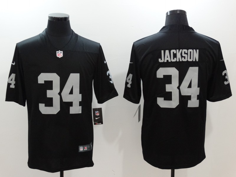 Men's Oakland Raiders #34 Bo Jackson Black Vapor Untouchable Player Limited Jersey