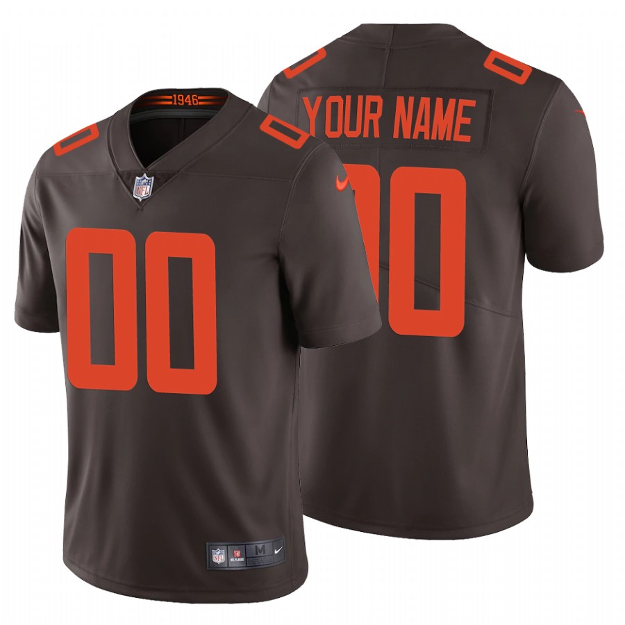 Men's Cleveland Browns ACTIVE PLAYER 2020 New Brown Vapor Untouchable Limited Stitched NFL Jersey