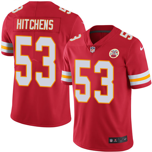 Men's Kansas City Chiefs #53 Anthony Hitchens Red Vapor Untouchable Limited NFL Stitched Jersey
