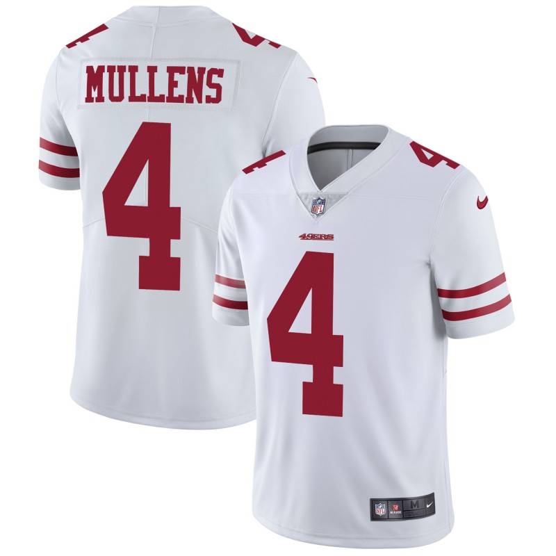 Men's San Francisco 49ers #4 Nick Mullens White Vapor Untouchable Limited Stitched NFL Jersey