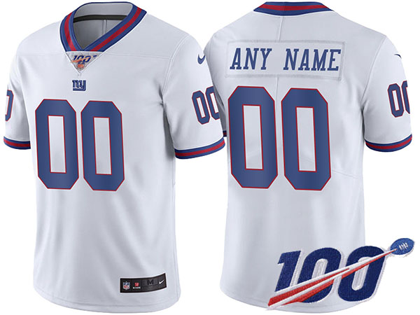 Men's New York Giants ACTIVE PLAYER Custom Color Rush 100th Season Limited Stitched NFL Jersey