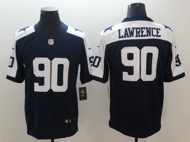 Men's Dallas Cowboys #90 Demarcus Lawrence Navy Blue Thanksgiving Vapor Untouchable Limited NFL Stitched Jersey