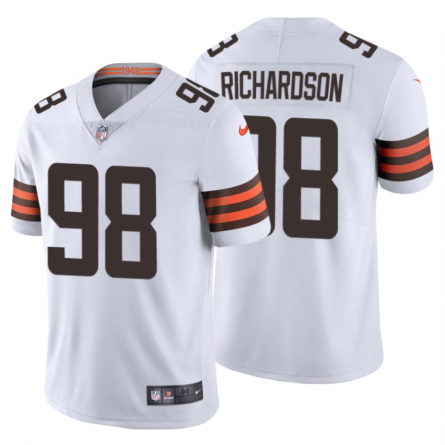 Men's Cleveland Browns #98 Sheldon Richardson New White Vapor Untouchable Limited Stitched Jersey