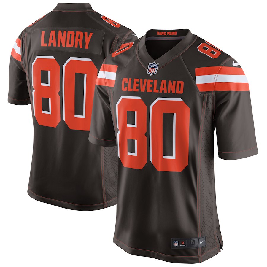 Men's Cleveland Browns #80 Jarvis Landry Game Stitched NFL Jersey