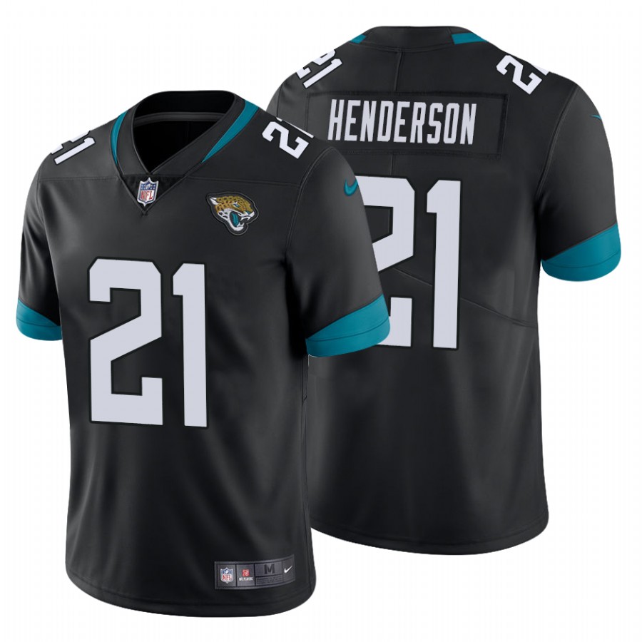 Men's Jacksonville Jaguars #21 CJ Henderson Black Vapor Untouchable Limited Stitched Jersey