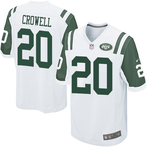 Men's New York Jets #20 Isaiah Crowell White 2018 Game Stitched NFL Jersey