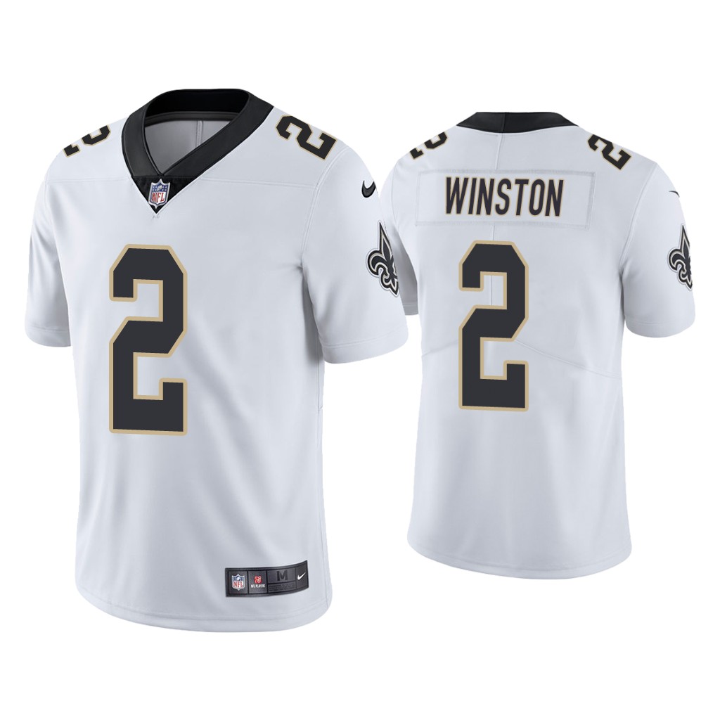 Men's New Orleans Saints #2 Jameis Winston White Vapor Untouchable Limited Stitched Jersey