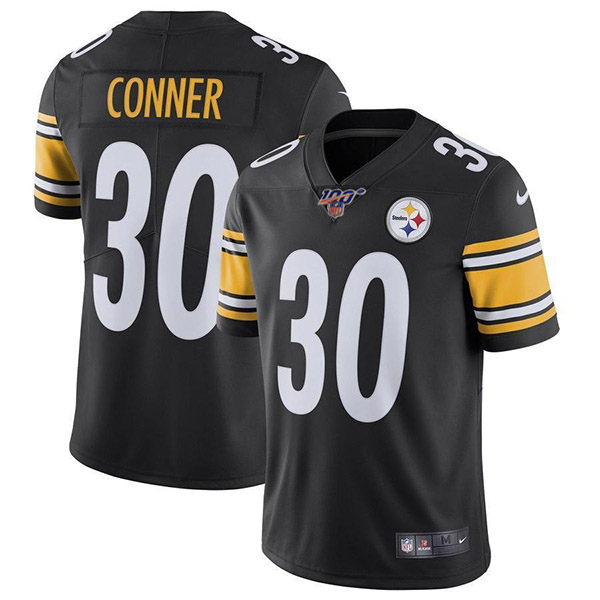 Men's Pittsburgh Steelers #30 James Conner Black 2019 100th Season Vapor Untouchable Limited Stitched NFL Jersey