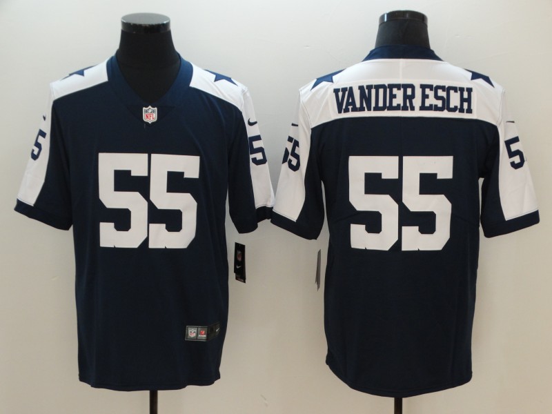 Men's NFL Dallas Cowboys #55 Vander Esch Navy 2018 Draft Vapor Untouchable Limited Stitched Jersey