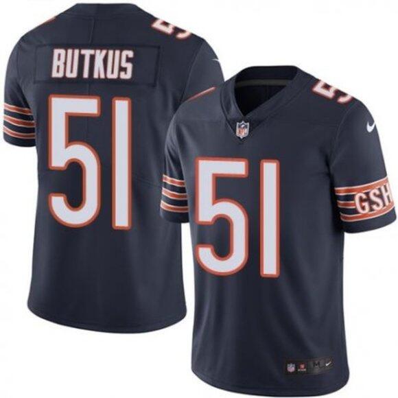 Men's Chicago Bears #51 Dick Butkus Navy Vapor untouchable Limited Stitched Jersey