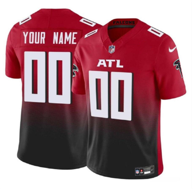 Men's Atlanta Falcons Active Player Custom Red/Black 2023 F.U.S.E Vapor Limited Stitched Football Jersey