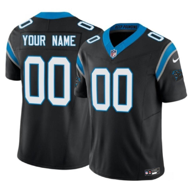 Men's Carolina Panthers Active Player Custom Black 2023 F.U.S.E. Vapor Limited Stitched Football Jersey